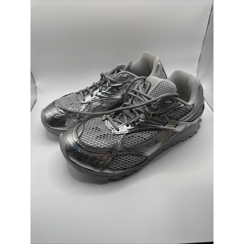 Bottega Veneta Silver Chrome Tennis Shoes Size 8 1/2  39 #1081